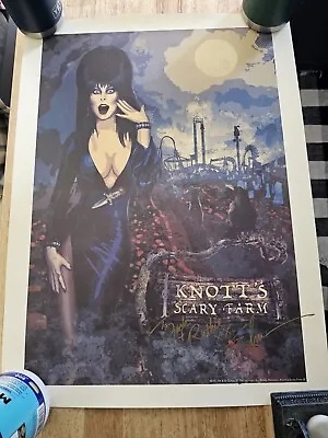 Elvira Autograph 24x18in  Photo Mistress Of The Dark Signed • $35