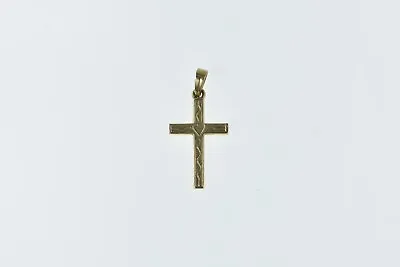 14K Heart Vintage Cross Christian Faith Pendant Yellow Gold *94 • $49.95