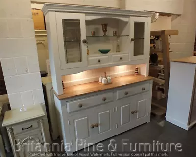 Hampshire Painted 4 Door Display Dresser With Lights- Bespoke Sizes & Colours • £1455
