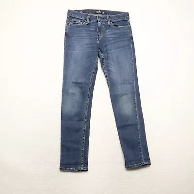 Hollister Men's Size 29x30 Blue Skinny Dark Wash Cotton Blend Stretch Denim Jean • $14.67