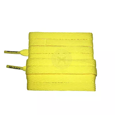 Mr Lacy Smallies - Yellow Short Shoelaces (90cm Length | 8mm Width) • £4.99