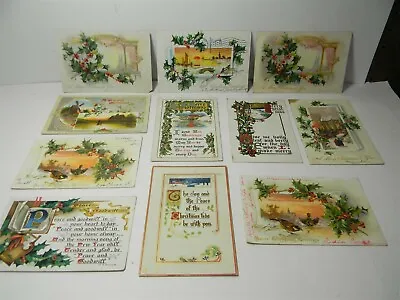 Vintage Tuck's Christmas Postcards UDB & Embossed Lot Of 11 - P30 • $15.95