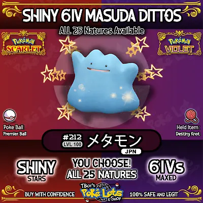 Shiny Ditto 6IV 🌟 Masuda Breeding Japan 🌟 Pokemon Scarlet Violet 🌎US Seller🌎 • $3.95