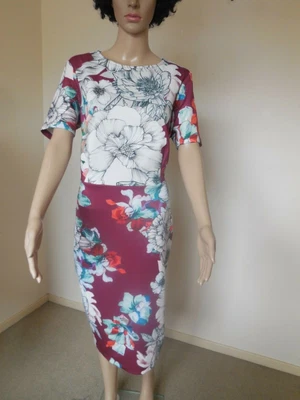 $10 • Buy Asos  Floral Dres's Size 16 Polyester And Elastane.short Sleeves.