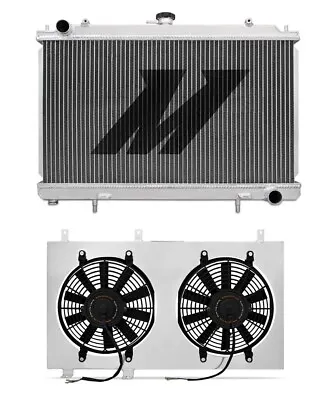 Mishimoto Aluminum Radiator + Fan Shroud Kit For 95-98 Nissan 240sx Sr20det S14 • $494.90