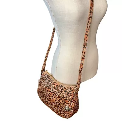 £205.45 • Buy Brahmin Shayna Leopard Cub Melbourne Croc Embossed Crossbody NWT