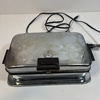 Vintage Toastess Sandwich Grill  Waffle Iron 551 Stainless Steel Tested • $59.94