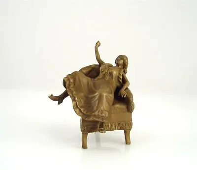 Vienna Bronze NAKED LADY IN CHAIR Nude With Removable Dress Bermann Patinated • $259.99