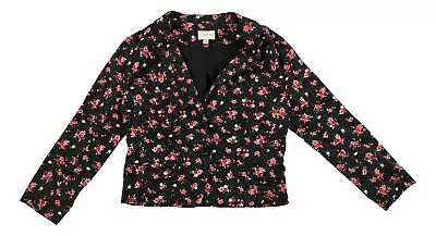 I Love H81 Jacket Womens Junior Small Floral One Button Blazer Adult • $10.09