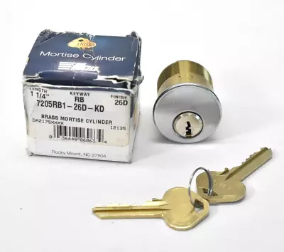 Kaba Ilco Mortise Corbin Cylinder Lock Brass Finish 1-1/4  7205RB1-26D-KD • $22.99