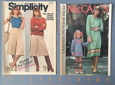 September 1977 Sewing Patterns Catalog Pamphlet Advertising McCall's Simplicity • $3.67