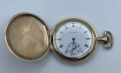 Antique Vintage Elgin Gold Plated Pocket Watch ￼ • $20.50