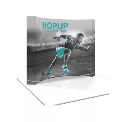 HopUp 8ft Tension Fabric Display - Trade Show Display - Curved • $890