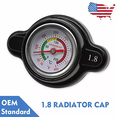 $7.99 • Buy High Pressure Radiator Cap W/ Temperature Gauge 1.8 Bar Radiator Cap 25.6Psi US