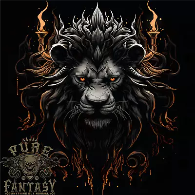 King Of The Lions Fantasy Mens T-Shirt 100% Cotton • $40.05