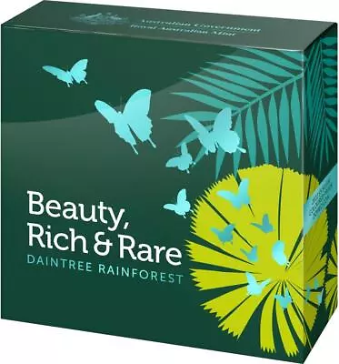 2022 $5 Beauty Rich & Rare - Daintree Rainforest Silver 1oz Coloured Proof Coin • $0.99
