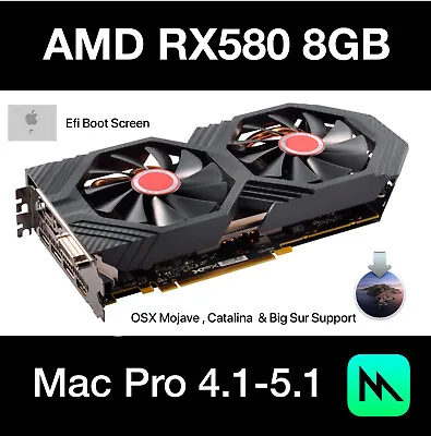 Apple Mac Pro AMD XFX RX580 8GB PCI-E Video Card OSX Catalina Big Sur Monterey • $285