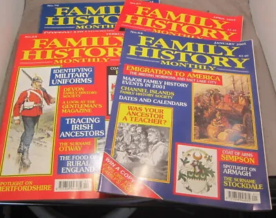Family History Monthly Magazine 2001   5 Copies Only £3.95 Post Free • £3.95