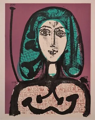 La Femme A La Resille - Picasso Lithographe Vol IIIv 1956 UNFRAMED LTD Edition  • $950