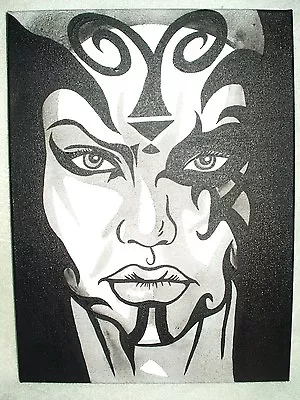 Canvas Painting Star Wars Darth Talon Face Front B&W Art 16x12 Inch Acrylic • $74.66