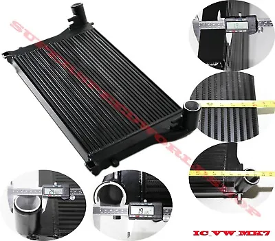 Black Tube Intercooler Fit Audi A3/S3 / VW Golf GTI MK7 EA888 1.8T 2.0T TSI • $295