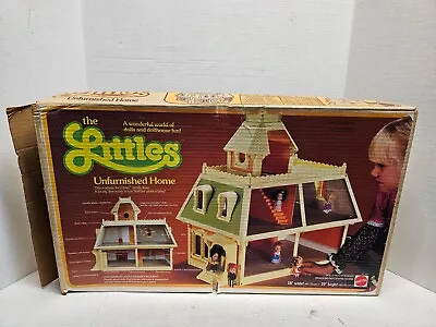 Vtg Mattel THE LITTLES Unfurnished Victorian Dollhouse Doll House 1980 Furniture • $210