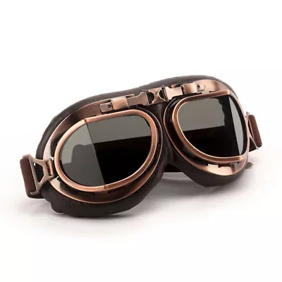 Motorcycle Retro Vintage Aviator Pilot Bikes Racing Goggles Steampunk Glasses • $11.69