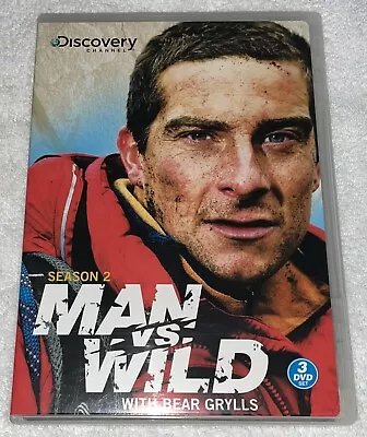 Man Vs. Wild Season 2 DVD 3 Discs Bear Grylls Discovery Channel • $9.99