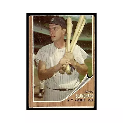 1962 Topps Baseball Card (Damaged) John Blanchard Yankees #93 • $3.80