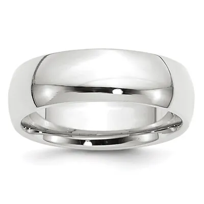 14k White Gold 7mm Wedding Band Ring Gift For Men Size 9 • $1420