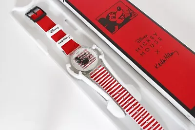 Swatch X Keith Haring MOUSE MARINIÈ Mickey Mouse Watch GZ352 Unworn & Stickered • $105.68