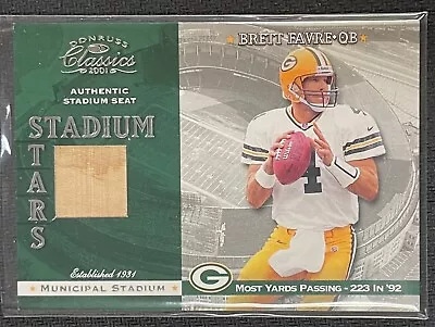 Brett Favre 2001 Donruss Classics Stadium Stars Seat Card Packers SS-20 • $0.99