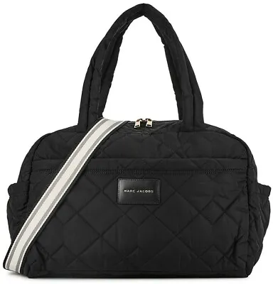 Marc Jacobs Medium Weekender Duffle Bag Quilted Nylon Crossbody ~NWT~ Black • $156