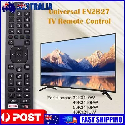 Universal EN2B27 TV Remote Control For Hisense 32K3110W 40K3110PW 50K3110PW • $8.39