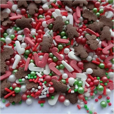 £2.25 • Buy Christmas Gingerbread & Candy Cupcake Sprinkles Mix Cake Toppers Decorations