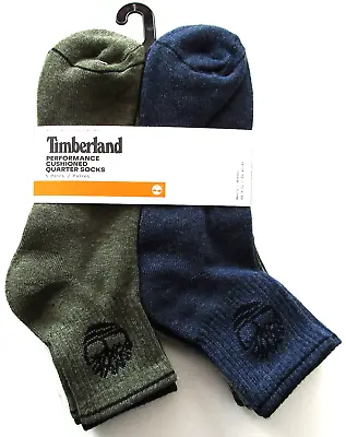 Timberland Mens' Performance Cushioned Quarter Socks Multi Color 5 PAIRS - NWT • $18.99
