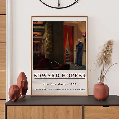 Edward Hopper Print: Exhibition Poster Realism Famous Paintings A2/A3/A4/A5 • £14.99