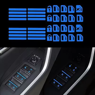 $6.69 • Buy 1x Blue Car Sticker Door Window Switch Luminous Sticker Night Safety Accessories
