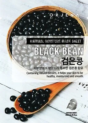 ORJENA Natural Moisture Black Bean Mask Sheet + FREE SAMPLE • £1