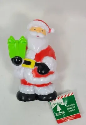 Tiny Blow Mold Christmas Santa Claus PVC Motion Sensor Light Up Sings HoHoHo 6  • $12.99