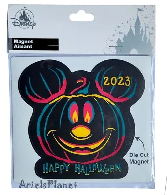 2023 Disney Parks Happy Halloween Mickey Mouse Jack-o-Lantern Magnet Ornament • $22.99