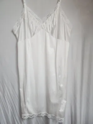 Vintage Sears White Color Nylon Slip Petticoat Size 424446 • $23