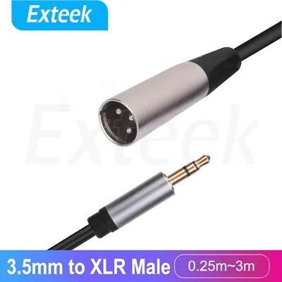 3.5mm To XLR 3Pin Male Cable 1/8  Male TRS  Audio Converter Stereo Adapter Cord • $9.95