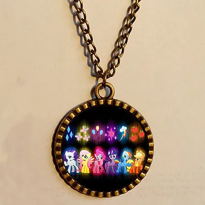 My Little Pony Friendship Is Magic Necklace Glass Pendant Jewelry Rainbow Dash  • $20