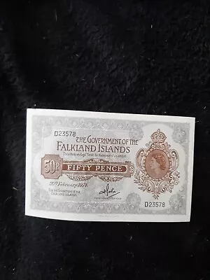 20th February 1974 50pence Falklands Banknote • £40