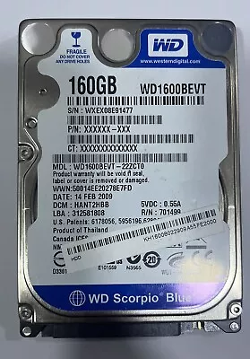 160 GB HARD DRIVE FOR VARIOUS MODELS Seagate /WD / Toshiba 100% Health • £3.99