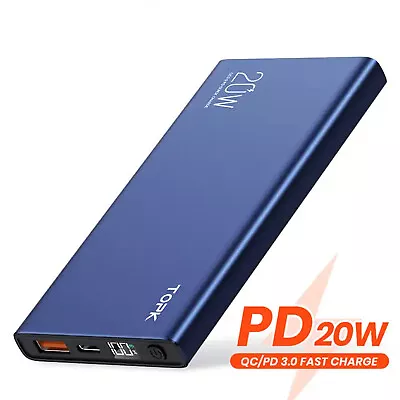 Fast PD Power Bank 20W QC 3.0 Quick Charging Powerbank Portable Charger Type-C • $35.95