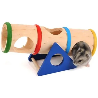 £6.99 • Buy Pet Cage Hamster Rat Mouse Mice Wooden Colorful Seesaw House Hide Play Pet Toys