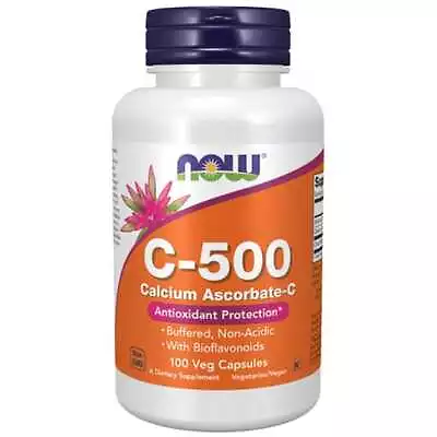 NOW Foods C-500 500 Mg 100 Veg Caps • $9.06