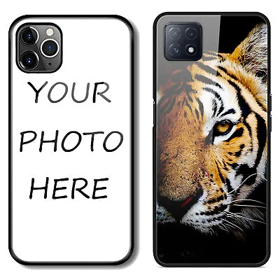 Customise Tempered Glass TPU Phone Case Cover DIY Personalise Photo Picture Text • $33.95
